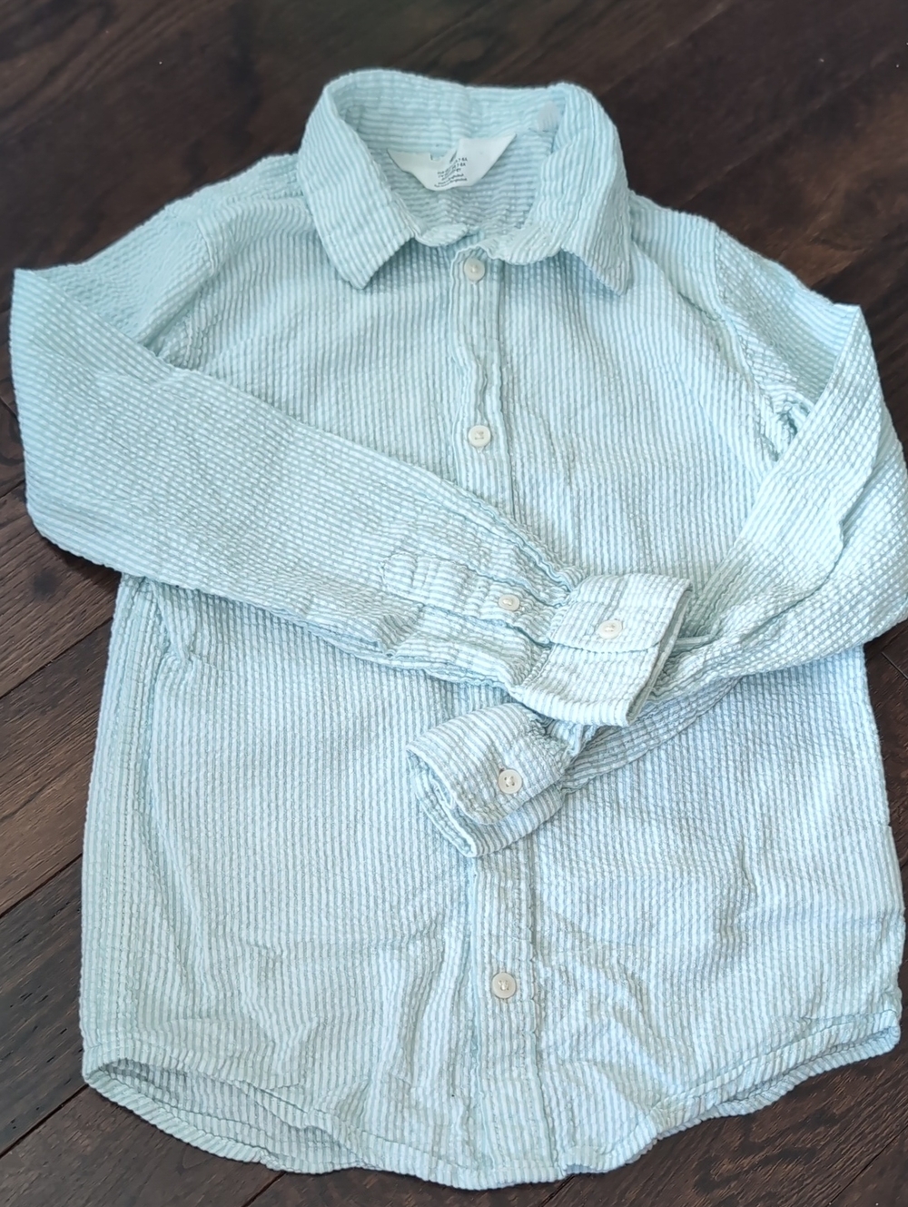 Like New H&M Seersucker Button-Down Shirt - 7